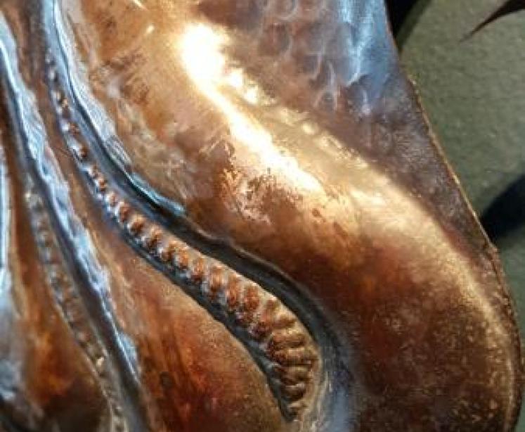 Arts and Crafts Copper Heart Shaped Mirror - Image 4