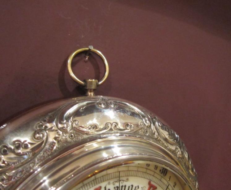 Superb Rare Victorian Silver Mounted Barometer - Image 3