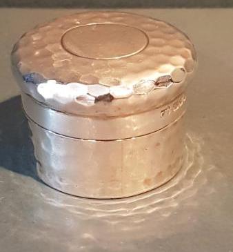 Antique Edwardian Planished Silver Trinket