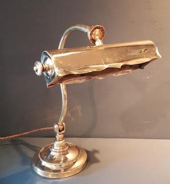 Edwardian Brass Desk Lamp