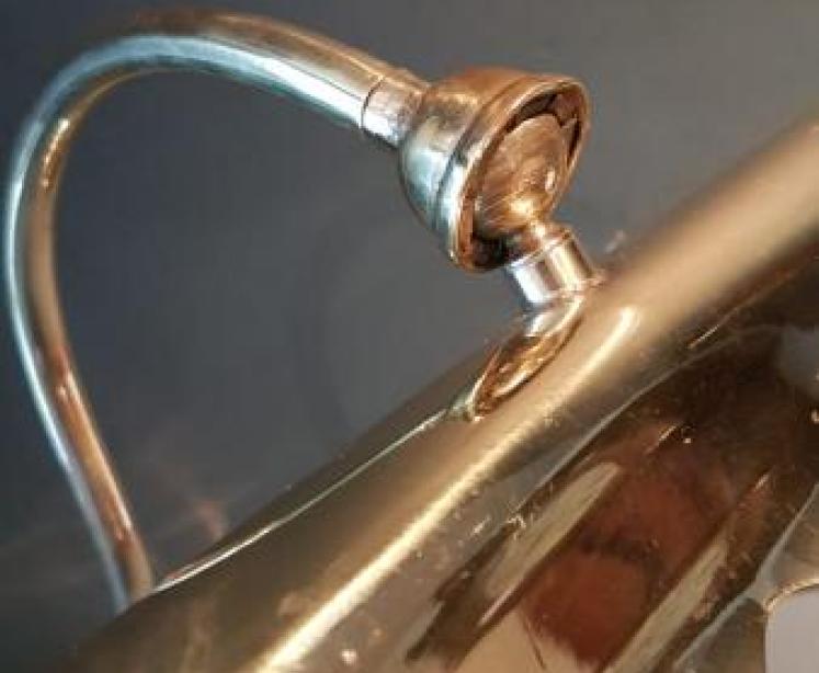 Edwardian Brass Desk Lamp - Image 2