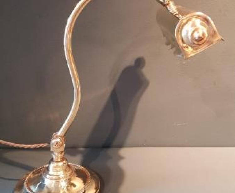Edwardian Brass Desk Lamp - Image 5