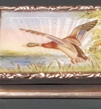 Superb Silver Enamel Match Box