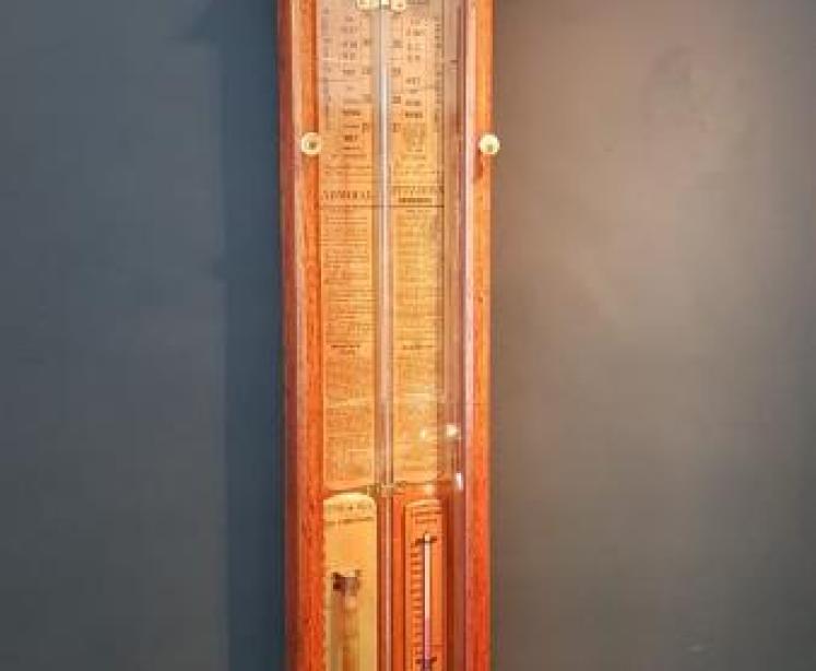 Victorian Oak Cased Admiral Fitzroys Barometer - Image 2