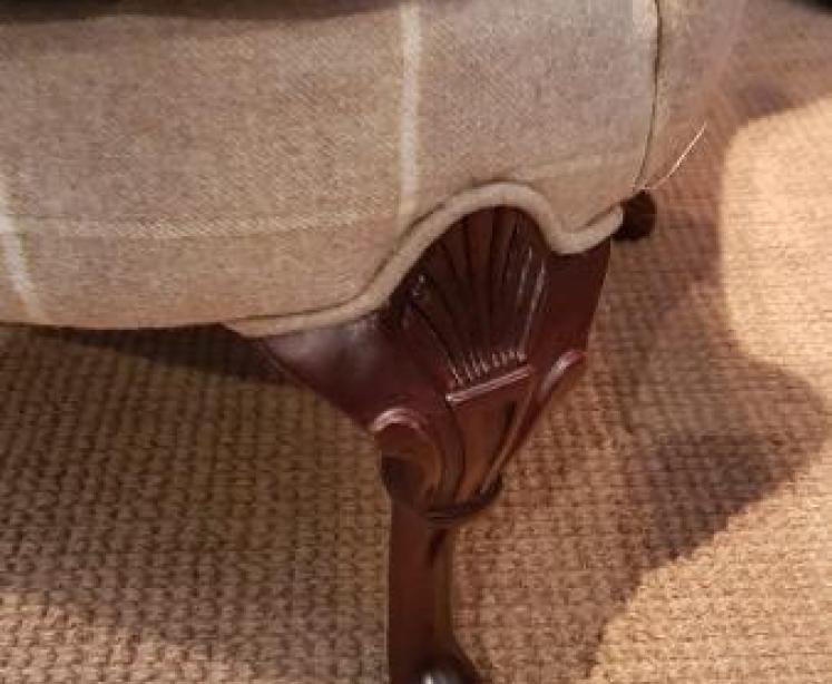 Superb Matching Pair of Wing Back Arm Chairs - Image 6