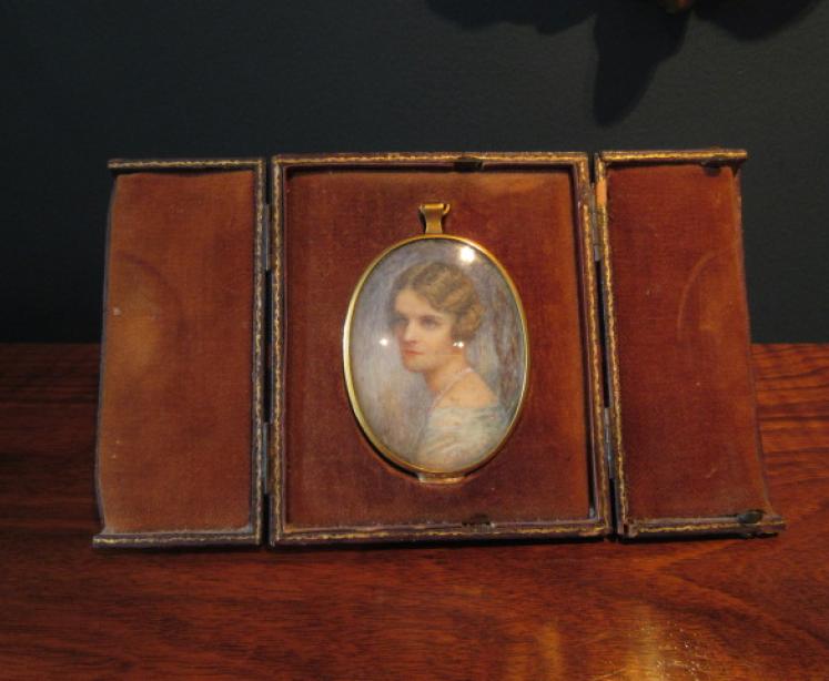 Antique Miniature Portrait in Original Case - Image 7
