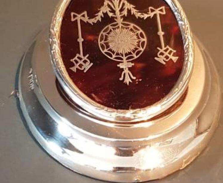 Superb Antique Silver and Tortoise Shell Desk Top Paper Clip - Image 6