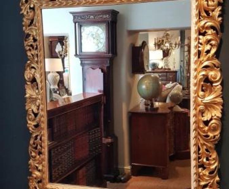 Superb Large Antique Timber Gilt Mirror - Image 2