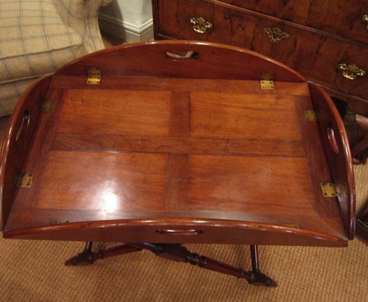 Top Quality Early Victorian Butler's Tray on Stand - Image 2