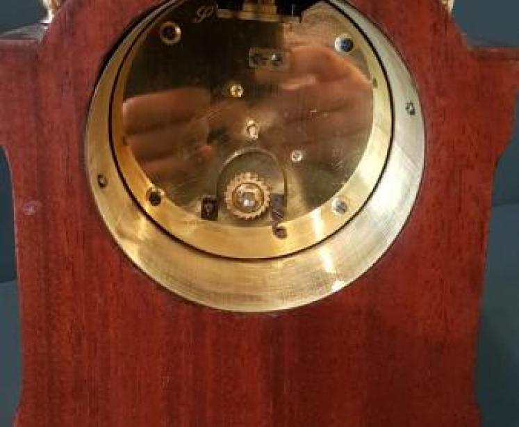 Fine Quality Edwardian Inlaid Mahogany Mantel Clock - Image 2