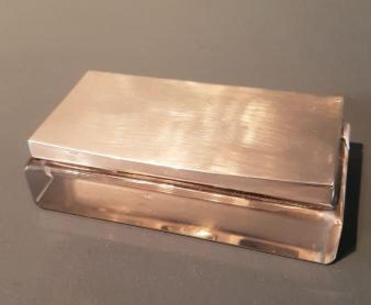 Antique Silver and Crystal Desktop Stamp Box - Image 6