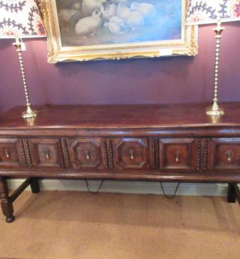 Early Period Geometrical Front Oak Dresser