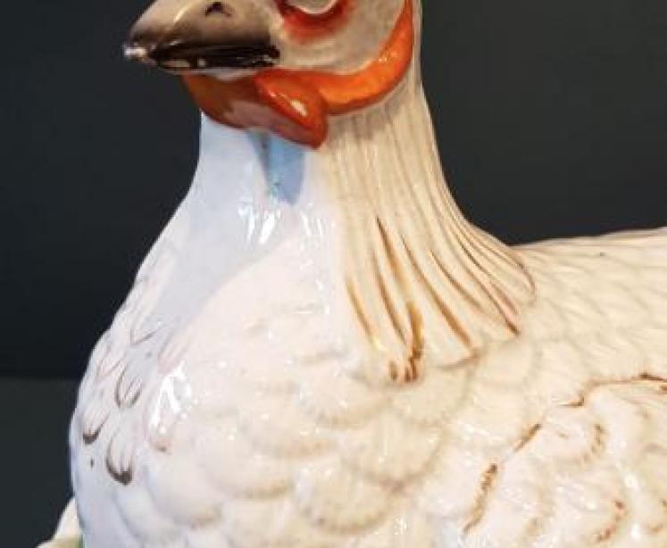 Rare Mid Victorian Staffordshire Egg Dish and Cover - Image 5