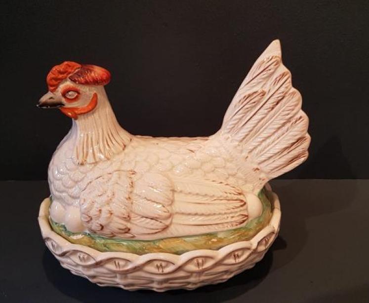 Rare Mid Victorian Staffordshire Egg Dish and Cover - Image 6