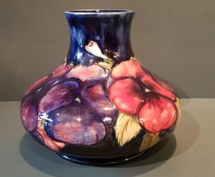 Large Moorcroft Pansy Vase - Image 4