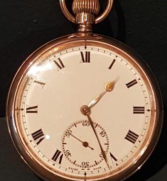 Antique 9ct Gold Swiss Pocket Watch