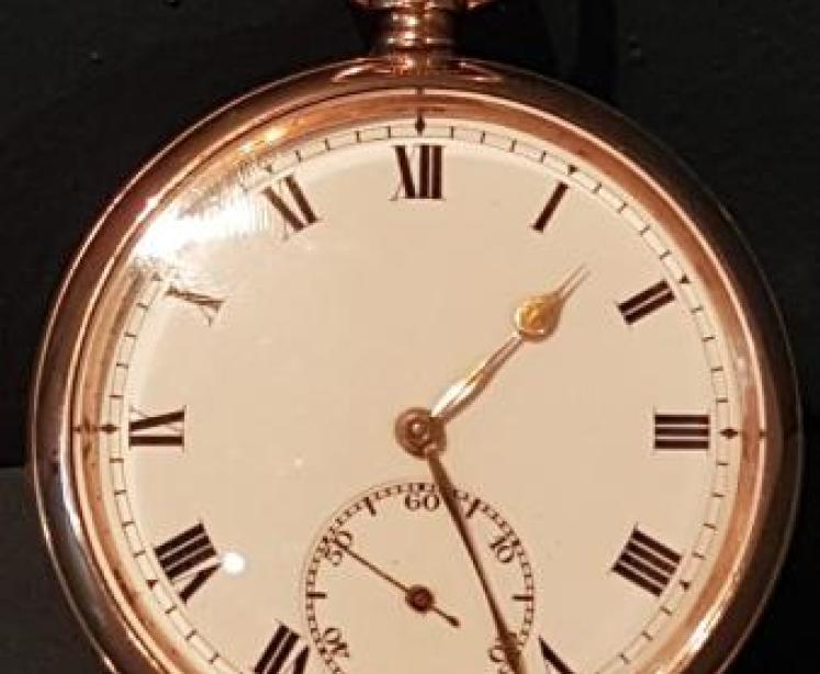 Antique 9ct Gold Swiss Pocket Watch - Image 1