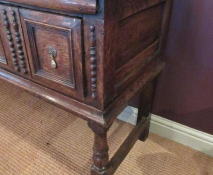 Early Period Geometrical Front Oak Dresser - Image 4