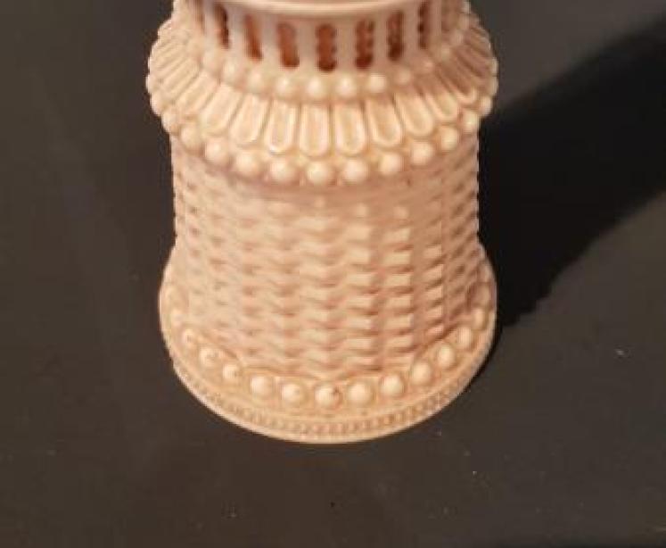 Antique Carved and Turned Bone Desk Thermometer  - Image 7