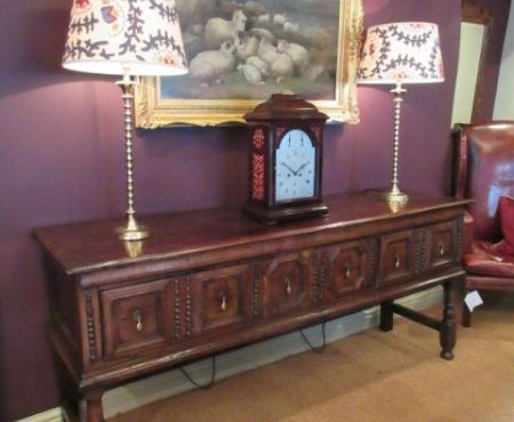 Early Period Geometrical Front Oak Dresser - Image 5