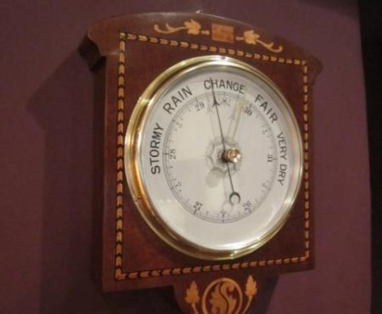 Top Quality Edwardian Sheraton Inlaid Barometer - Image 1