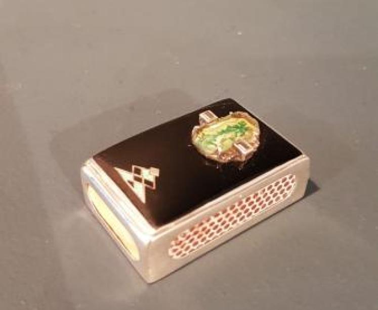 Silver and Tortoise Shell Matchbox Cover - Image 2