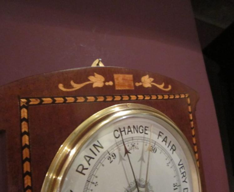 Top Quality Edwardian Sheraton Inlaid Barometer - Image 2