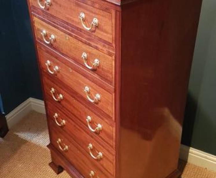 Fine Quality Victorian Mahogany Secretaire Tallboy Chest - Image 3
