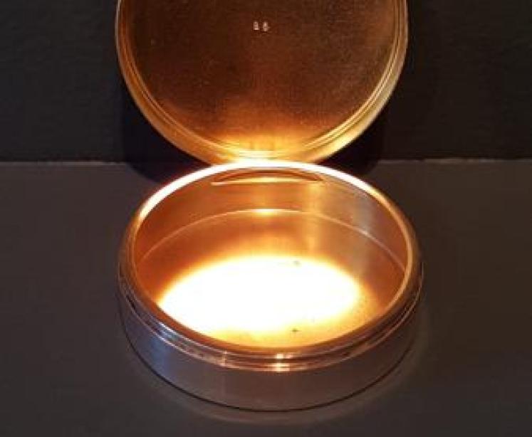 George V Silver Engine Turned Enamel Table Box - Image 4