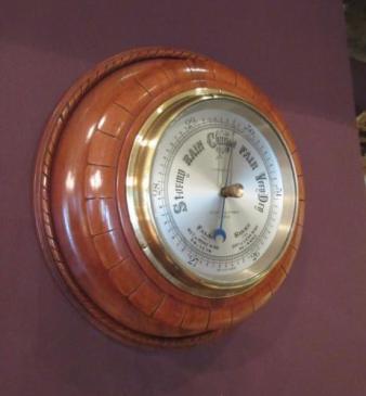 Antique Polished Mahogany Negretti & Zambra Barometer