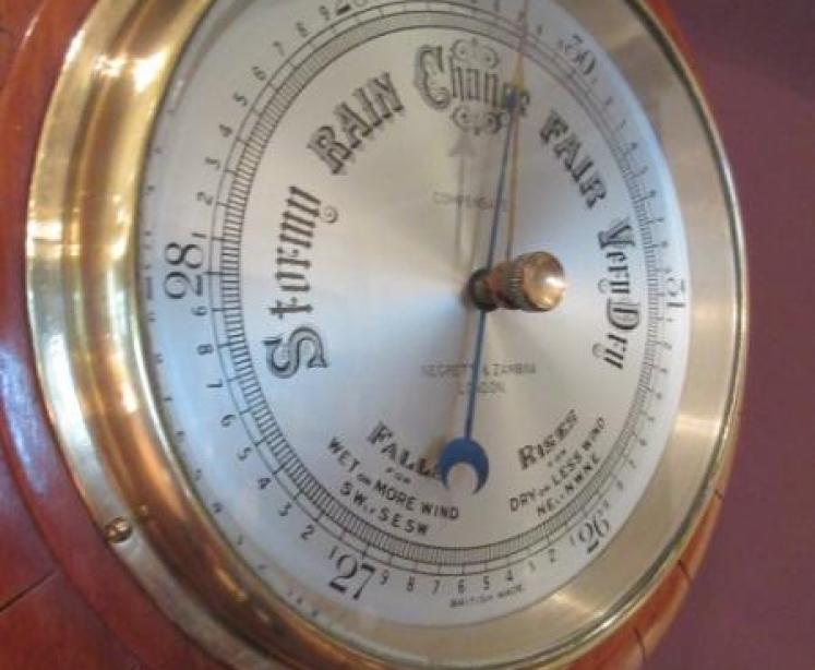 Antique Polished Mahogany Negretti & Zambra Barometer - Image 2