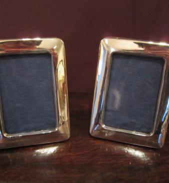 Pair of Matching Edwardian Silver Photo Frames