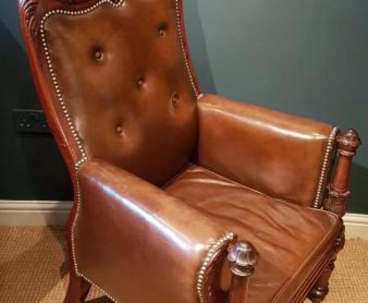 Superb William IV Library Chair - Image 4