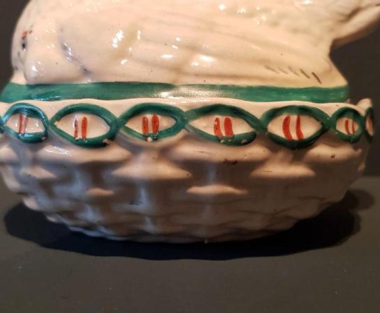 Rare Antique Miniature Egg Dish  - Image 2