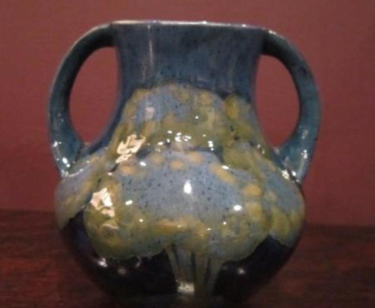 Moorcroft Moonlit Blue Twin Handled Vase - Image 1