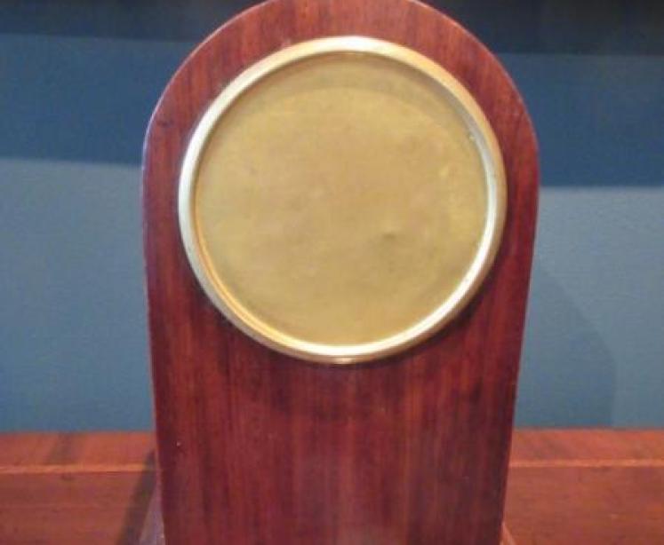 Antique Sheraton Inlaid Arched Top Mantel Clock - Image 6