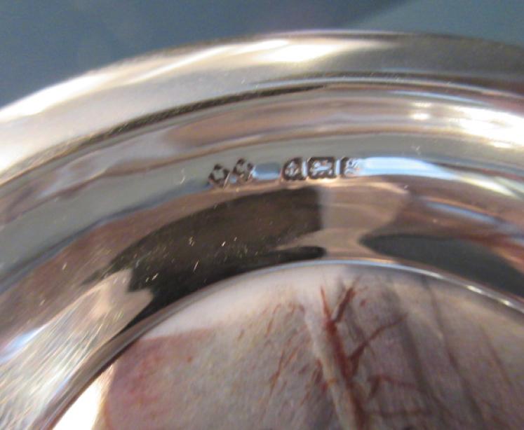 Edwardian Period Silver & Porcelain Hunting Scene Tray - Image 4