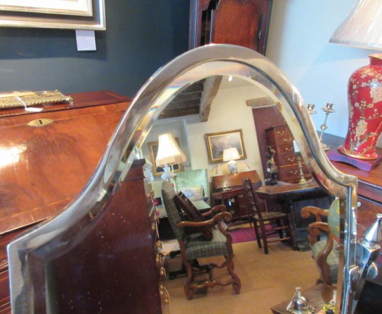 Superb Edwardian Period Nickel Plated Dressing Mirror - Image 5