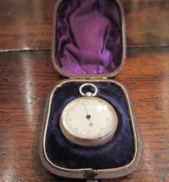 Rare Miniature Victorian Silver Pocket Barometer