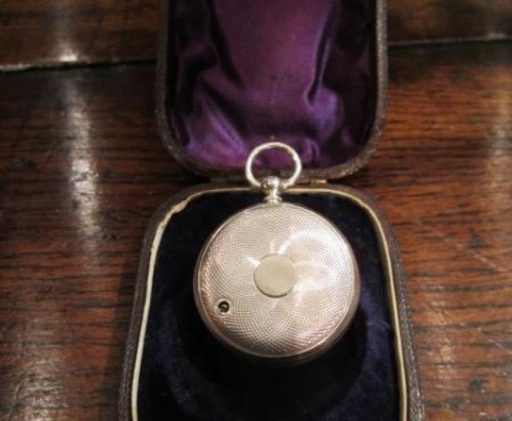 Rare Miniature Victorian Silver Pocket Barometer - Image 2