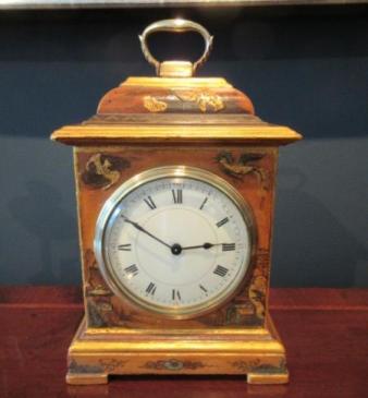 Edwardian Period Chinoiserie Bracket Style Mantel Clock