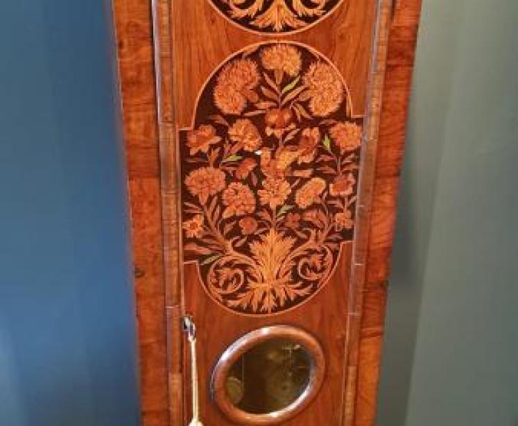 Superb George I Walnut & Marquetry Longcase Clock - Image 4