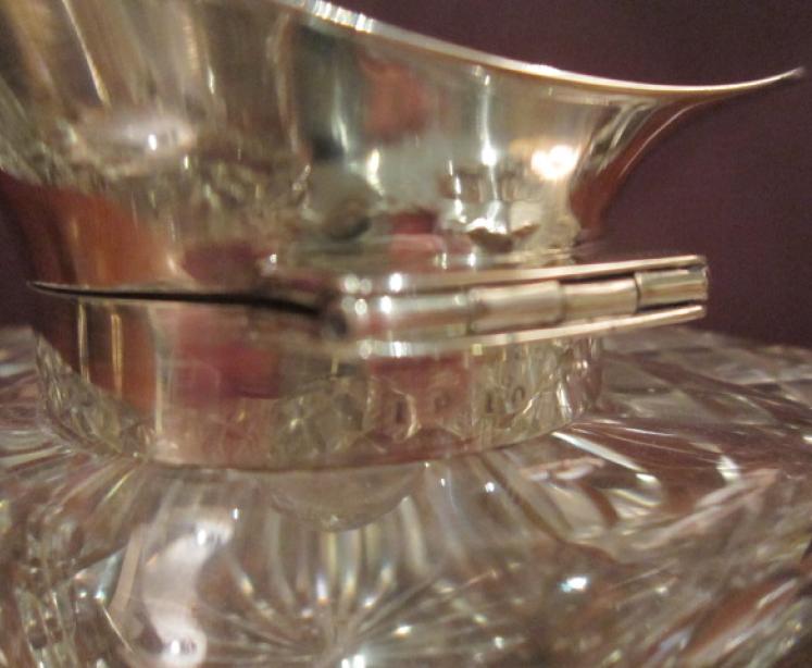 Superb Edwardian Silver & Cut Glass Desk Inkwell - Image 3