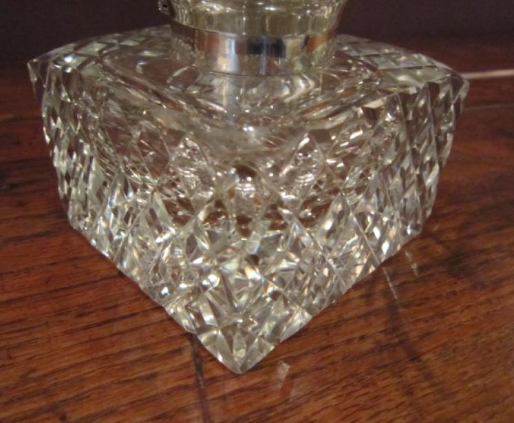 Superb Edwardian Silver & Cut Glass Desk Inkwell - Image 4