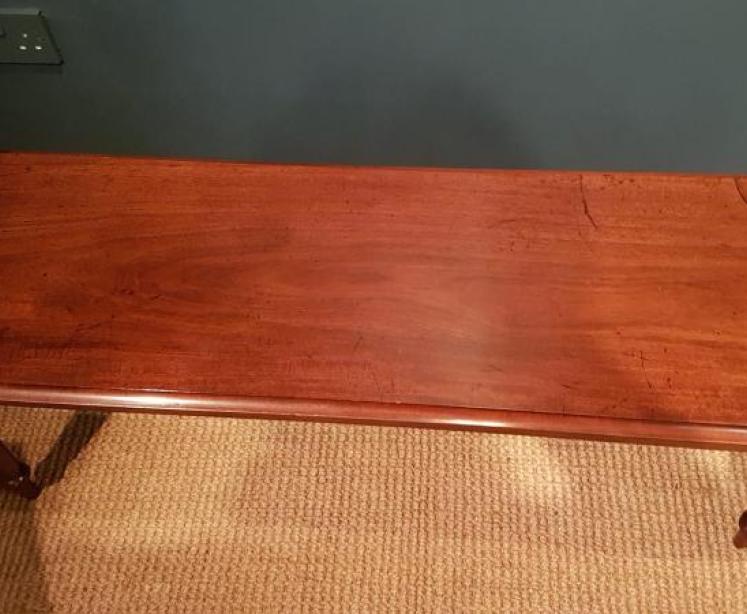 Early Victorian Mahogany Hall Bench - Image 3