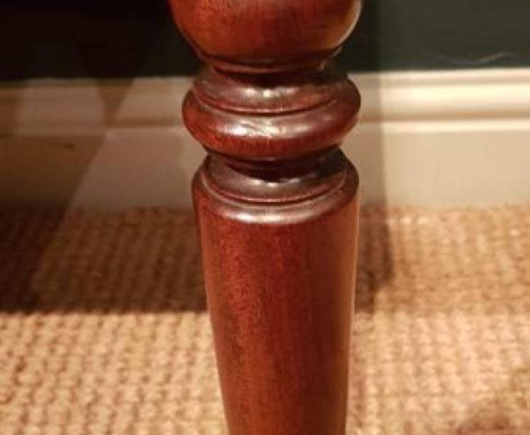 Early Victorian Mahogany Hall Bench - Image 4