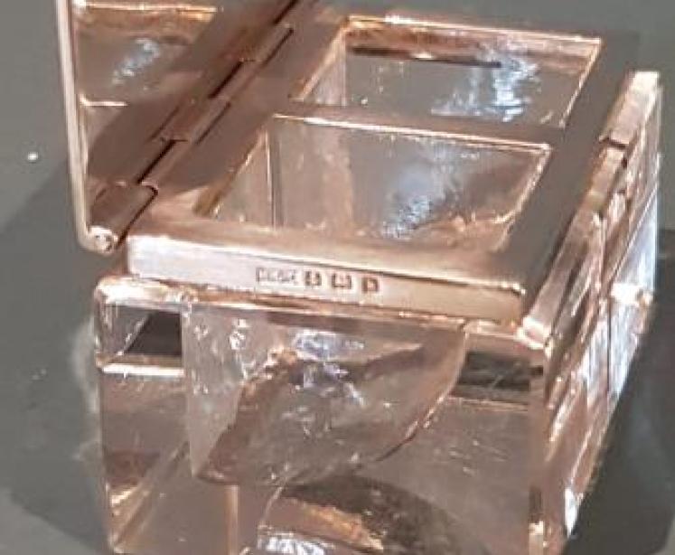 Edwardian Silver and Cut Crystal Stamp Box - Image 5