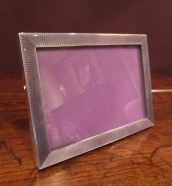 Superior George V Silver & Guilloche Photo Frame