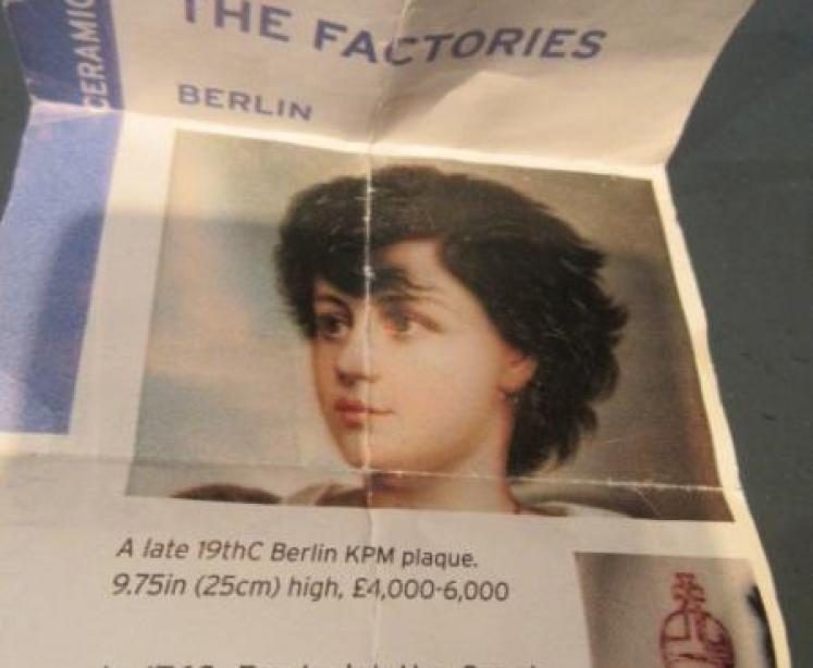 19th Century Oval Berlin Porcelain Miniature Plaque - Image 6