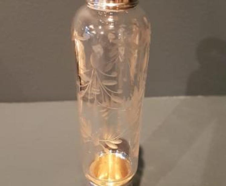 Fine Quality Edwardian Silver Mounted Opera Flask - Image 1